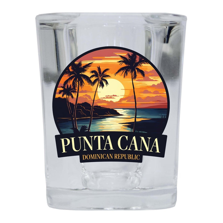 Punta Cana Dominican Republic Design E Souvenir 2 Ounce Shot Glass Square Image 3