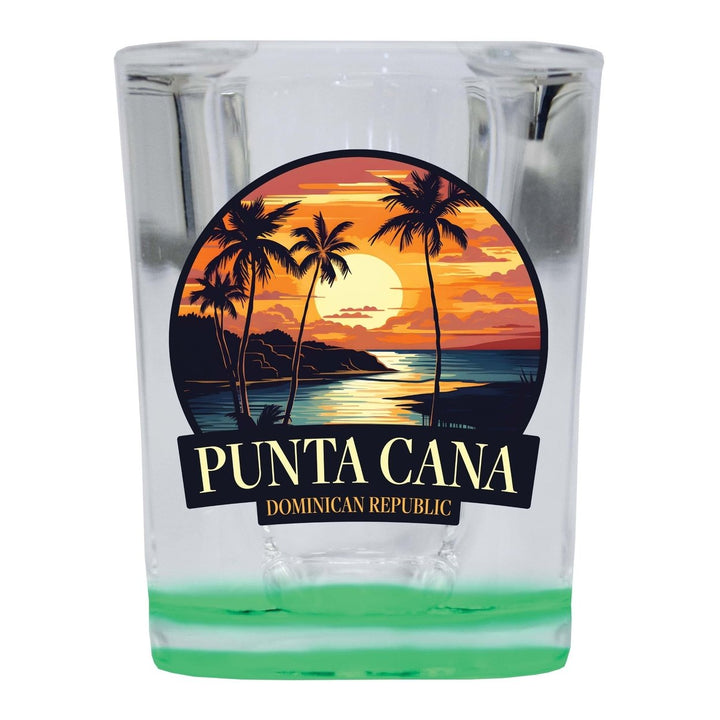 Punta Cana Dominican Republic Design E Souvenir 2 Ounce Shot Glass Square Image 4