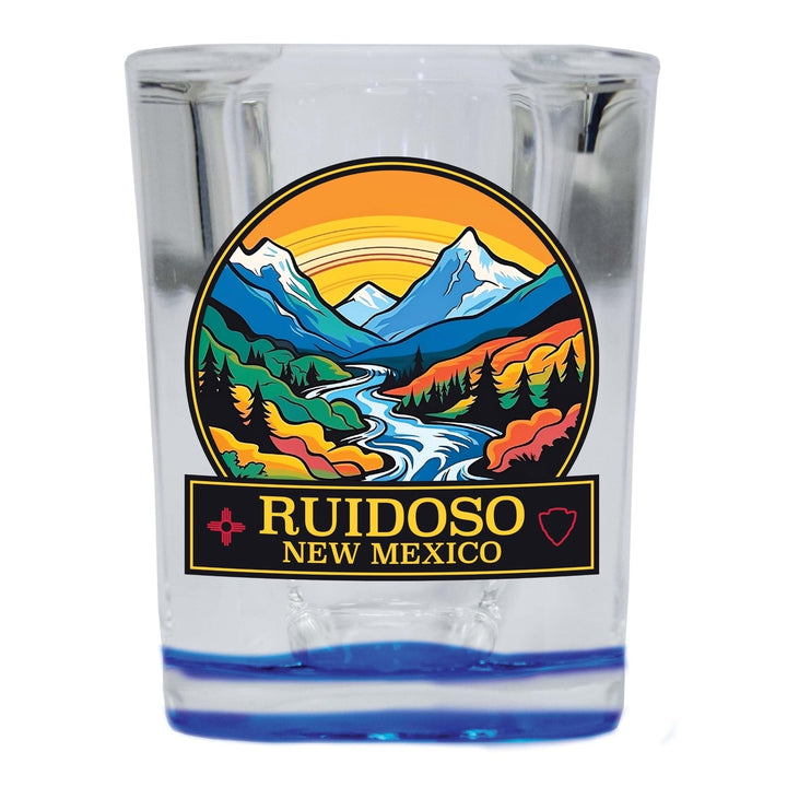 Ruidoso Mexico Design B Souvenir 2 Ounce Shot Glass Square Image 1