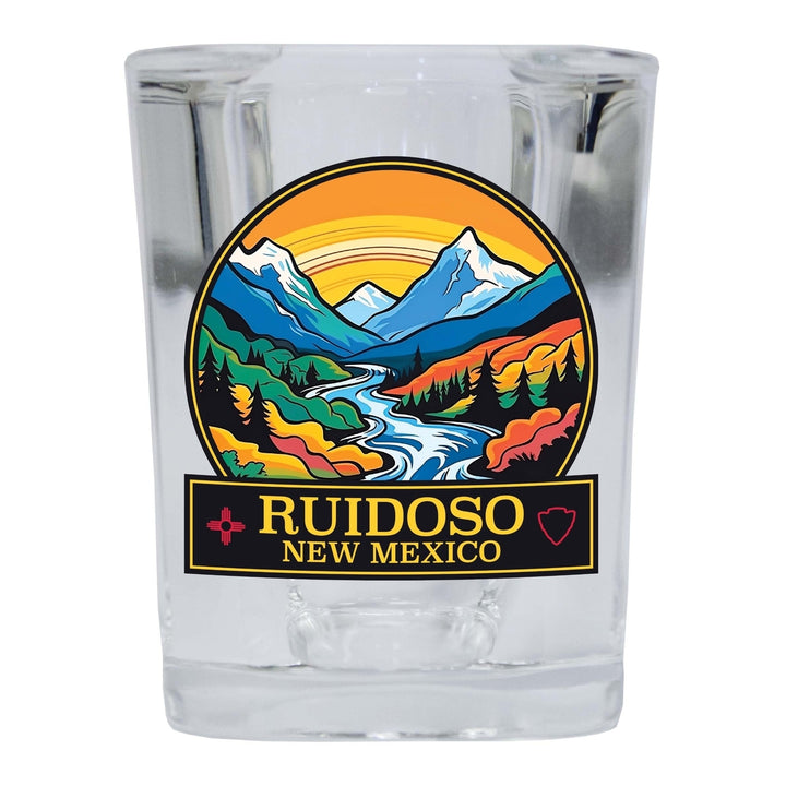 Ruidoso Mexico Design B Souvenir 2 Ounce Shot Glass Square Image 2