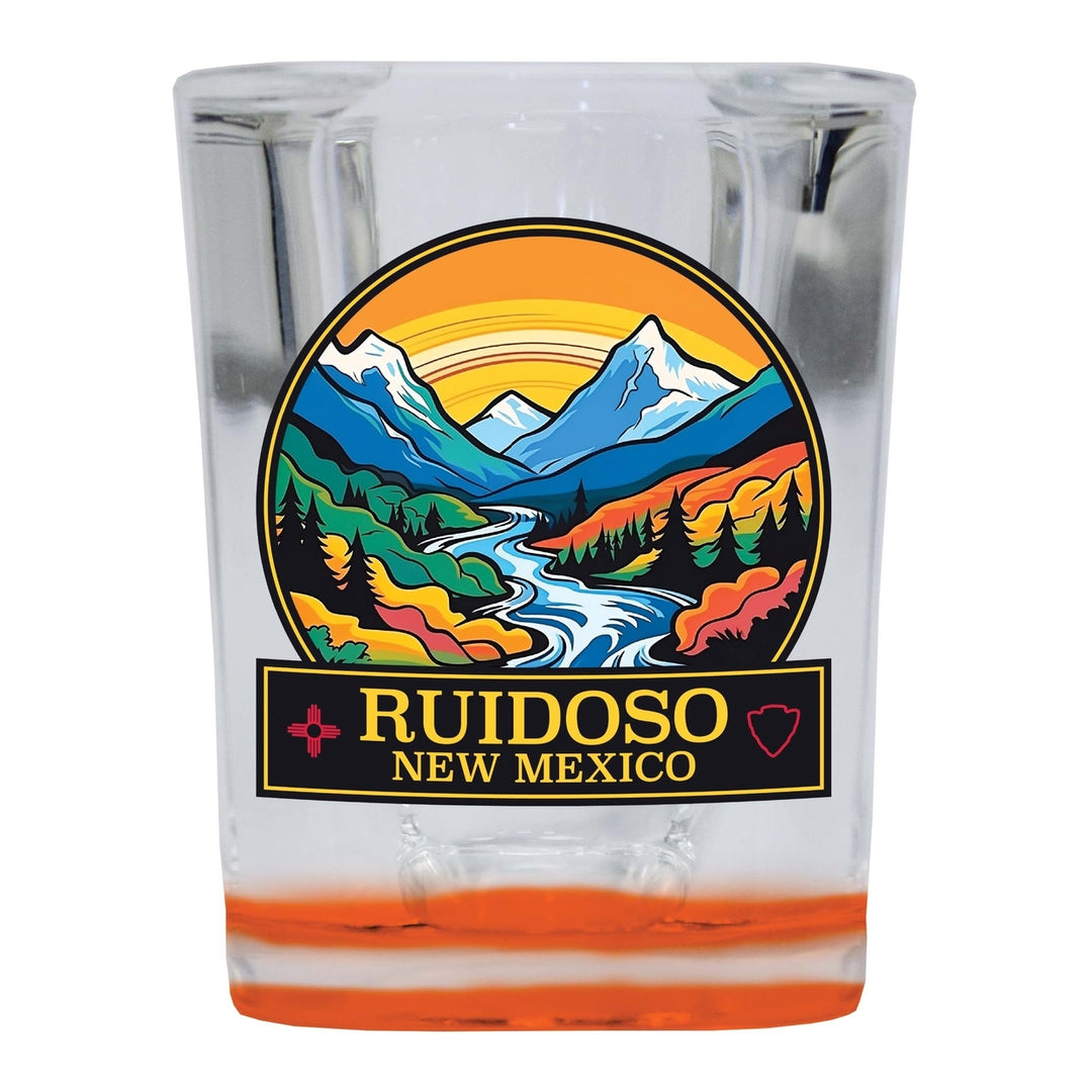 Ruidoso Mexico Design B Souvenir 2 Ounce Shot Glass Square Image 4