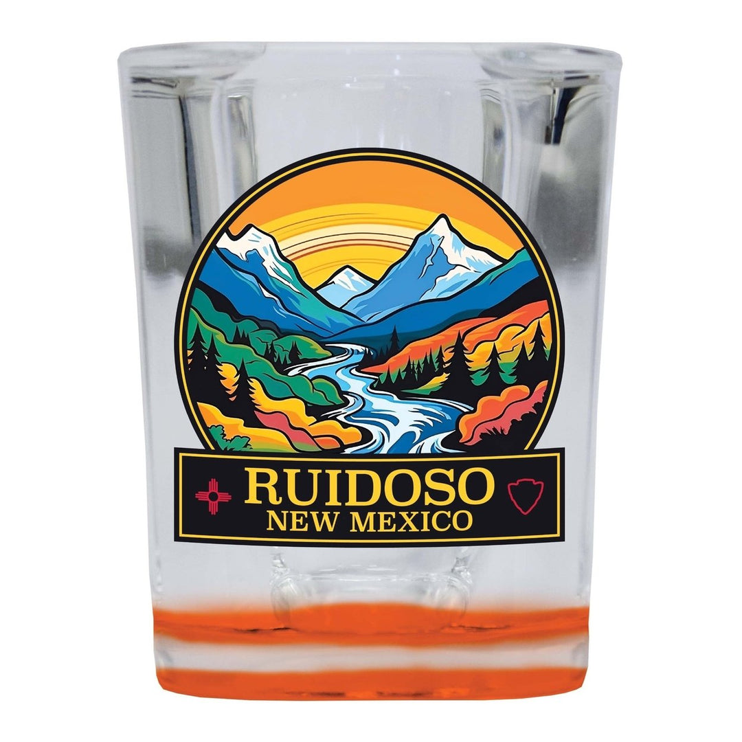 Ruidoso Mexico Design B Souvenir 2 Ounce Shot Glass Square Image 1