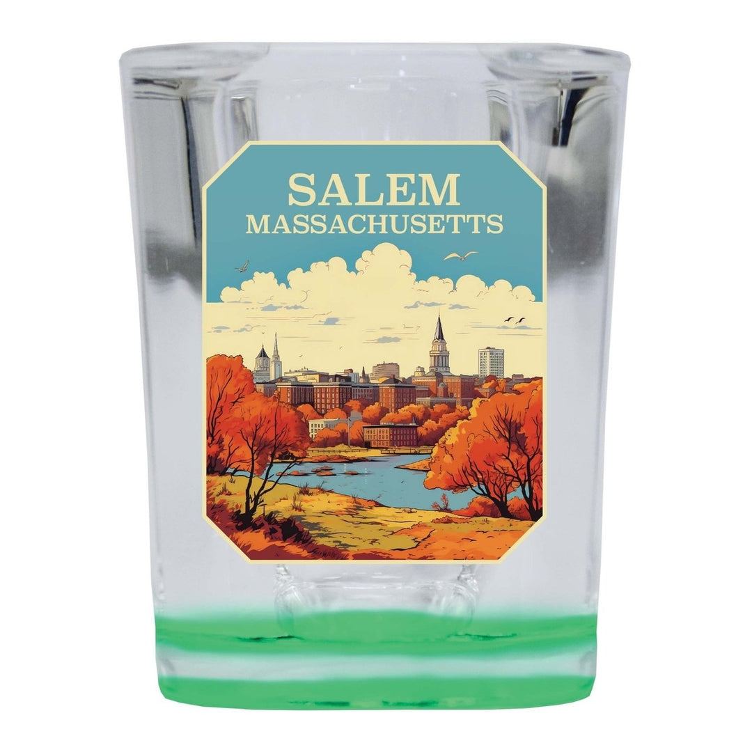 Salem Massachusettes Design A Souvenir 2 Ounce Shot Glass Square Image 3