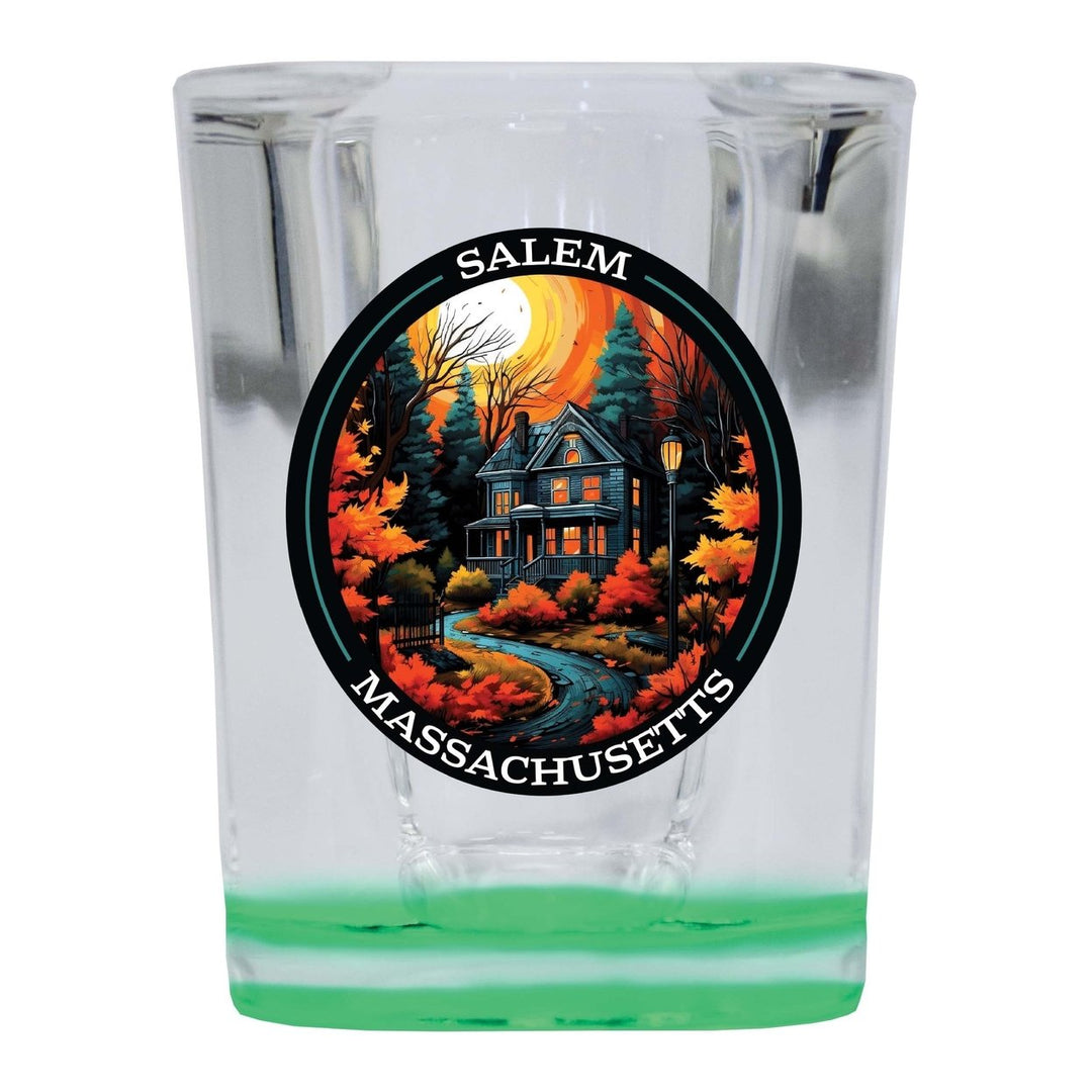 Salem Massachussettes Design B Souvenir 2 Ounce Shot Glass Square Image 3