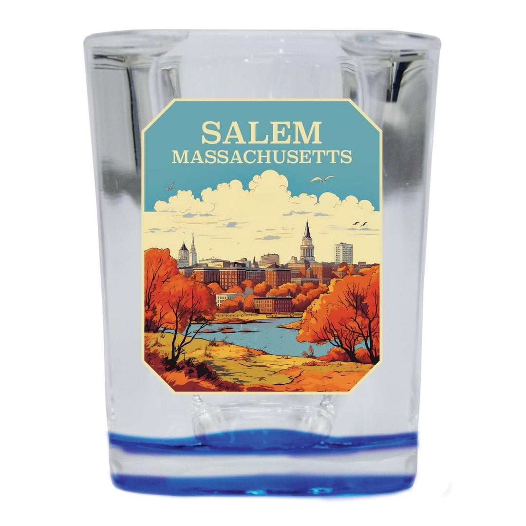 Salem Massachusettes Design A Souvenir 2 Ounce Shot Glass Square Image 4