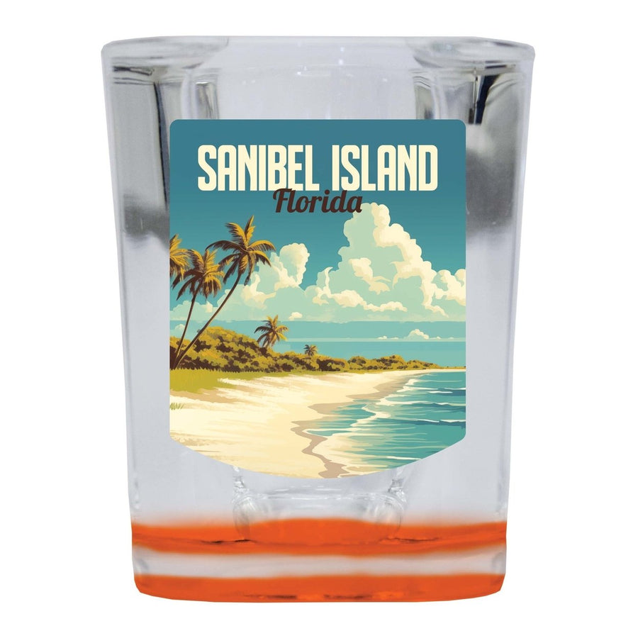 Sanibel Island Design A Souvenir 2 Ounce Shot Glass Square Image 1