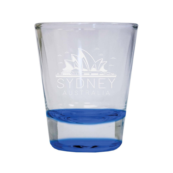 Sydney Australia Souvenir 2 Ounce Engraved Shot Glass Round Image 2