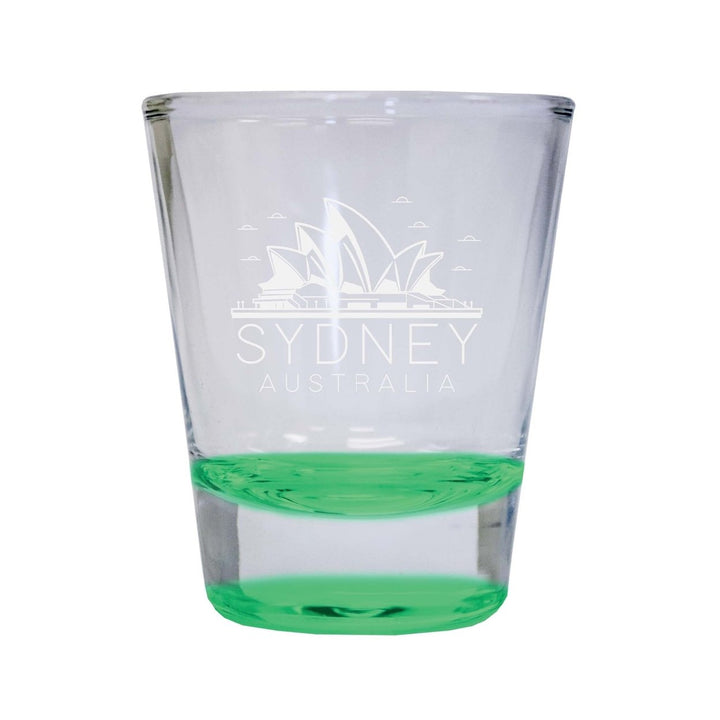 Sydney Australia Souvenir 2 Ounce Engraved Shot Glass Round Image 3