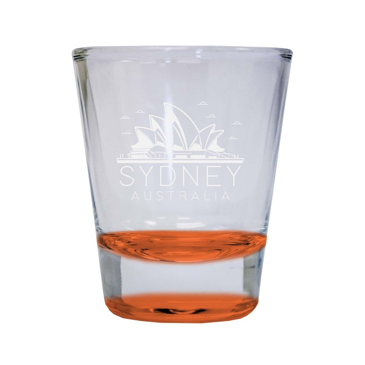 Sydney Australia Souvenir 2 Ounce Engraved Shot Glass Round Image 4