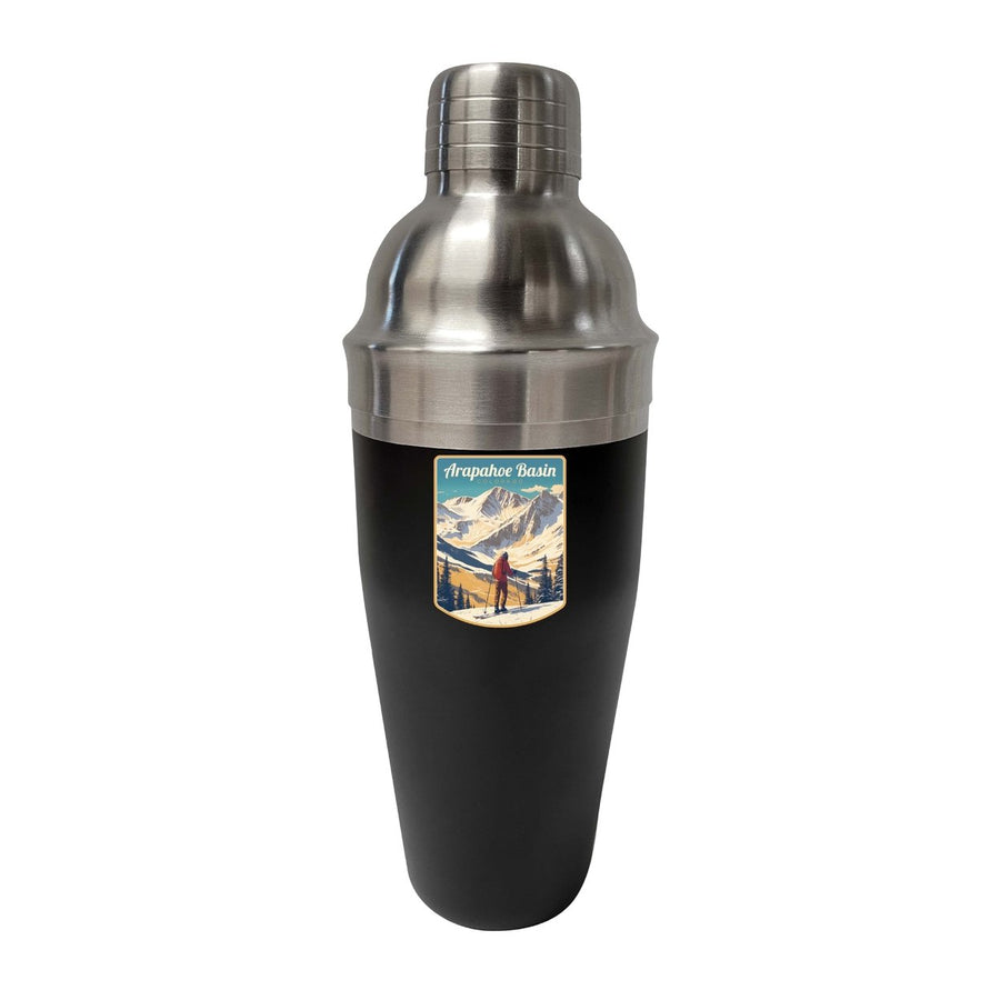 Arapahoe Basin Design A Souvenir 24 oz Stainless Steel Cocktail Shaker Black Image 1