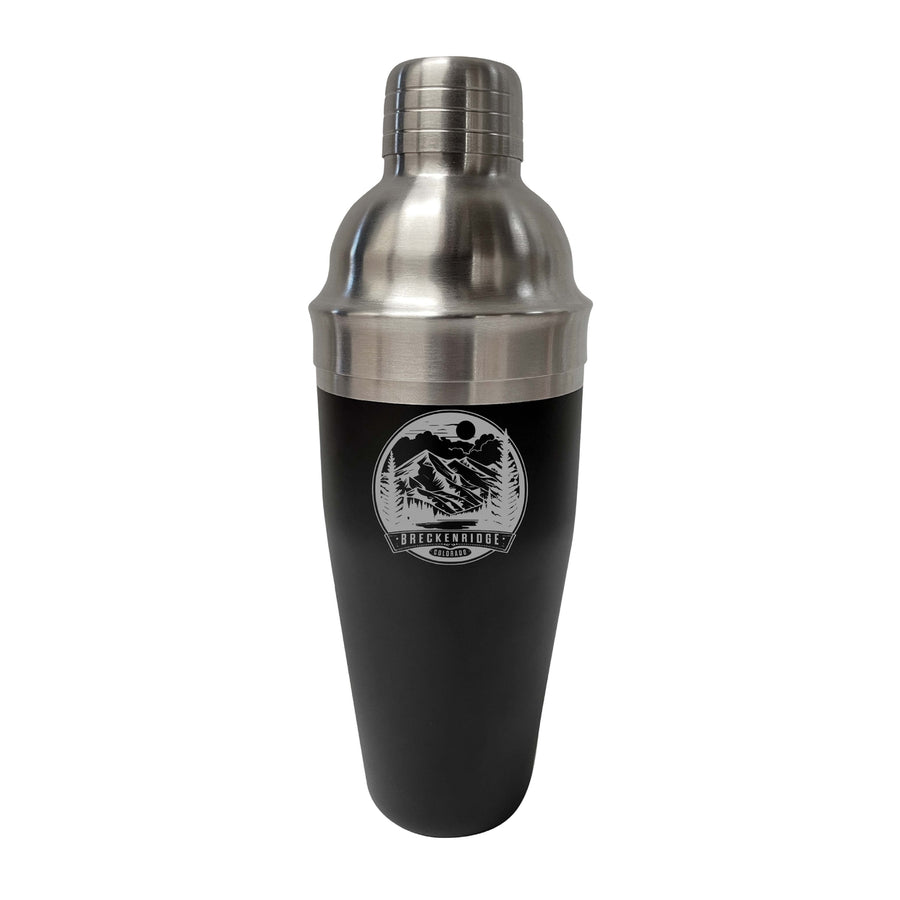 Breckenridge Colorado Souvenir 24 oz Engraved Stainless Steel Cocktail Shaker Image 1