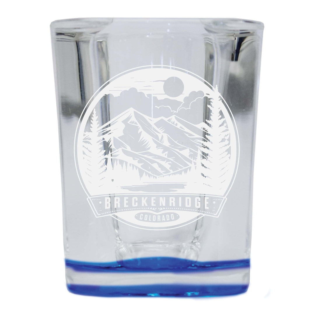 Brekenridge Colorado Souvenir 2 Ounce Engraved Shot Glass Square Image 1