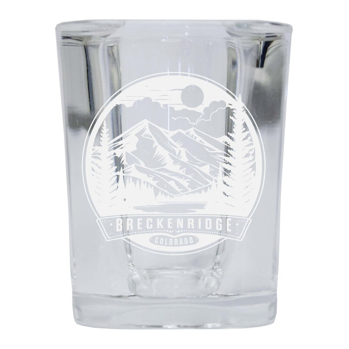 Brekenridge Colorado Souvenir 2 Ounce Engraved Shot Glass Square Image 2