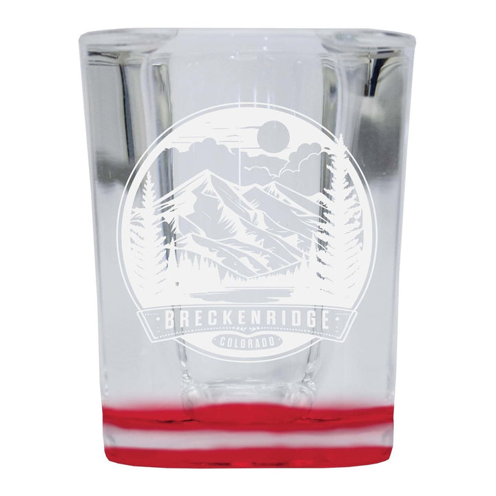 Brekenridge Colorado Souvenir 2 Ounce Engraved Shot Glass Square Image 3