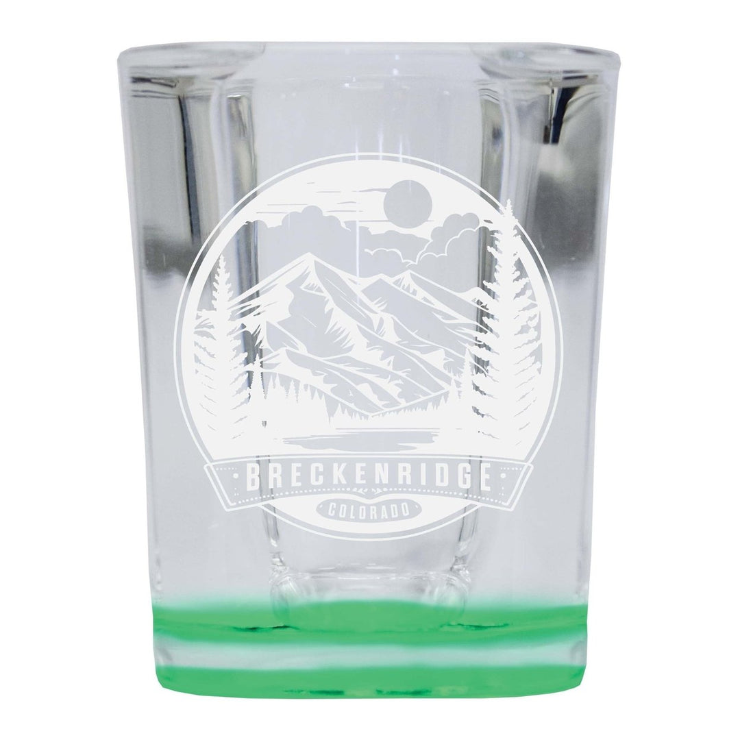 Brekenridge Colorado Souvenir 2 Ounce Engraved Shot Glass Square Image 4