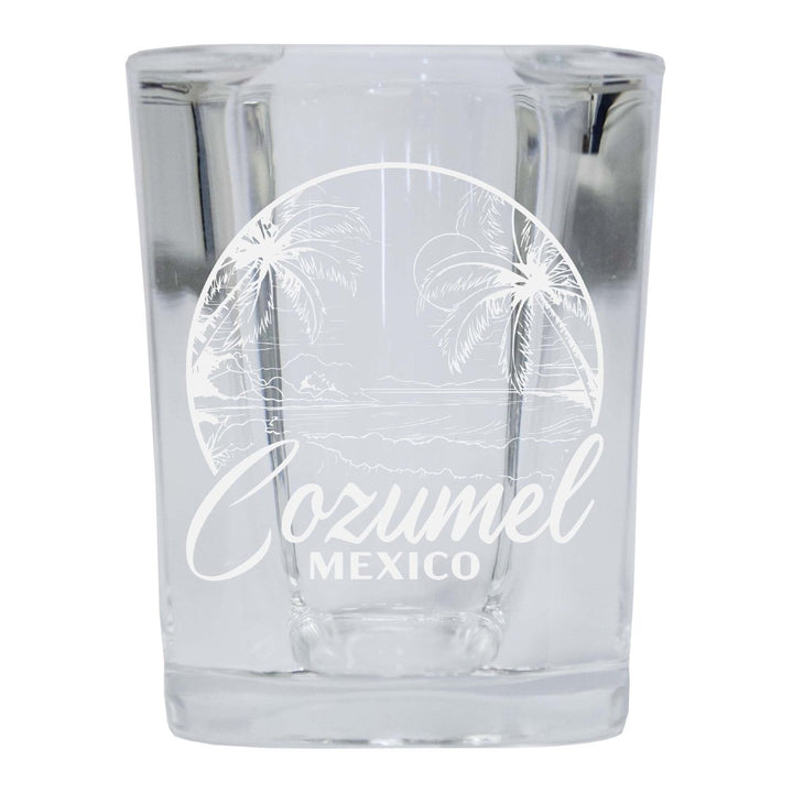 Cozumel Mexico Souvenir 2 Ounce Engraved Shot Glass Square Image 4