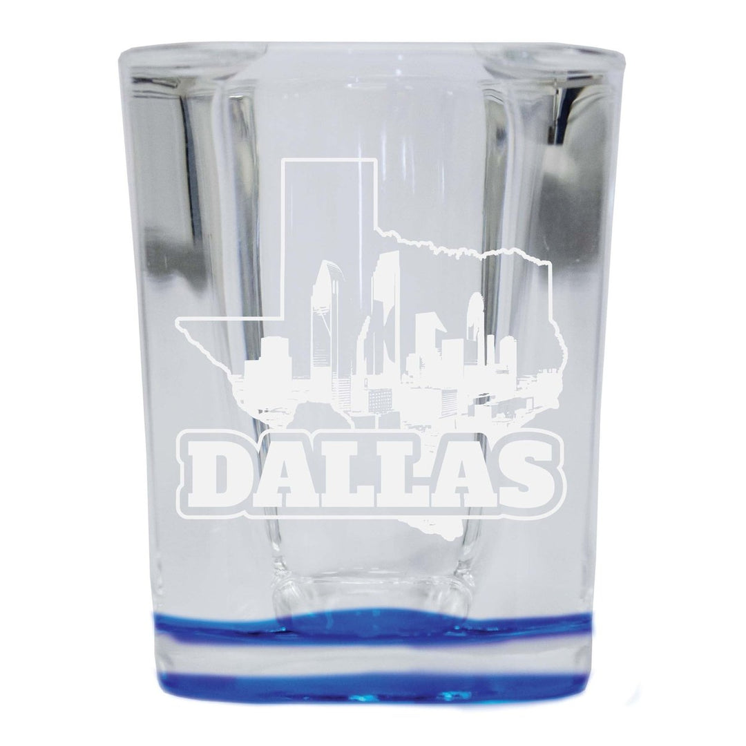 Dallas Texas Souvenir 2 Ounce Engraved Shot Glass Square Image 4