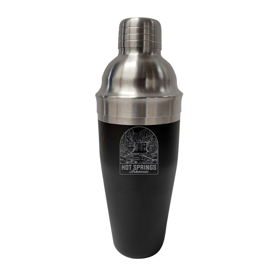 Hot Springs Arkansas Souvenir 24 oz Engraved Stainless Steel Cocktail Shaker Image 1