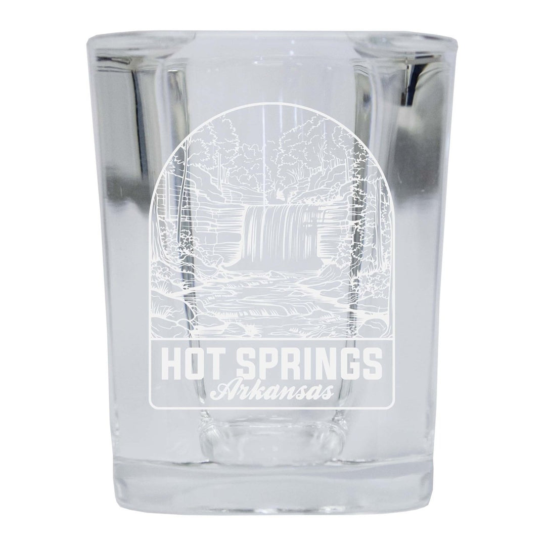 Hot Springs Arkansas Souvenir 2 Ounce Engraved Shot Glass Square Image 2