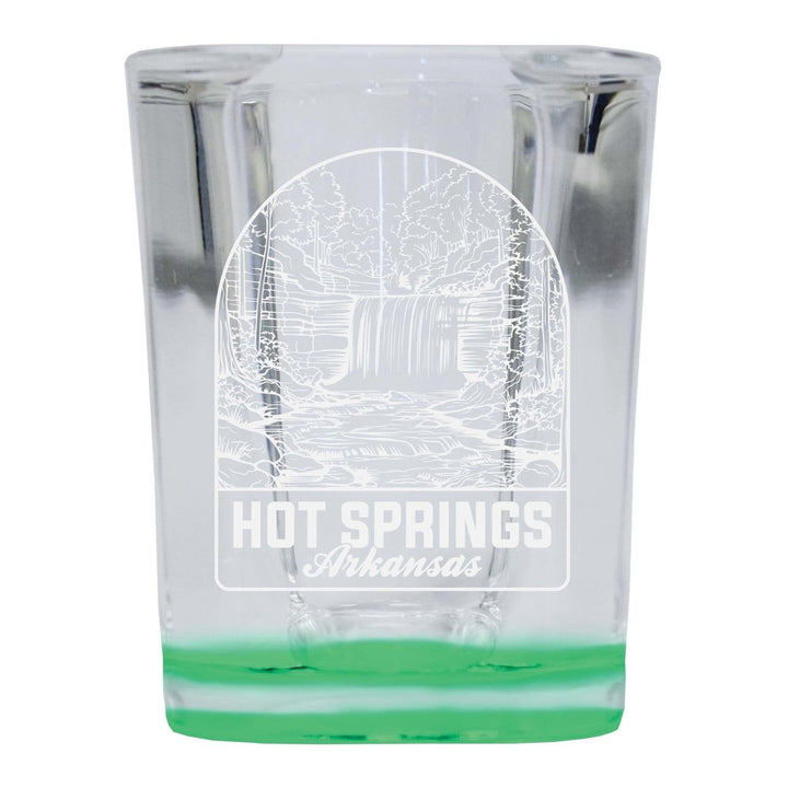 Hot Springs Arkansas Souvenir 2 Ounce Engraved Shot Glass Square Image 3