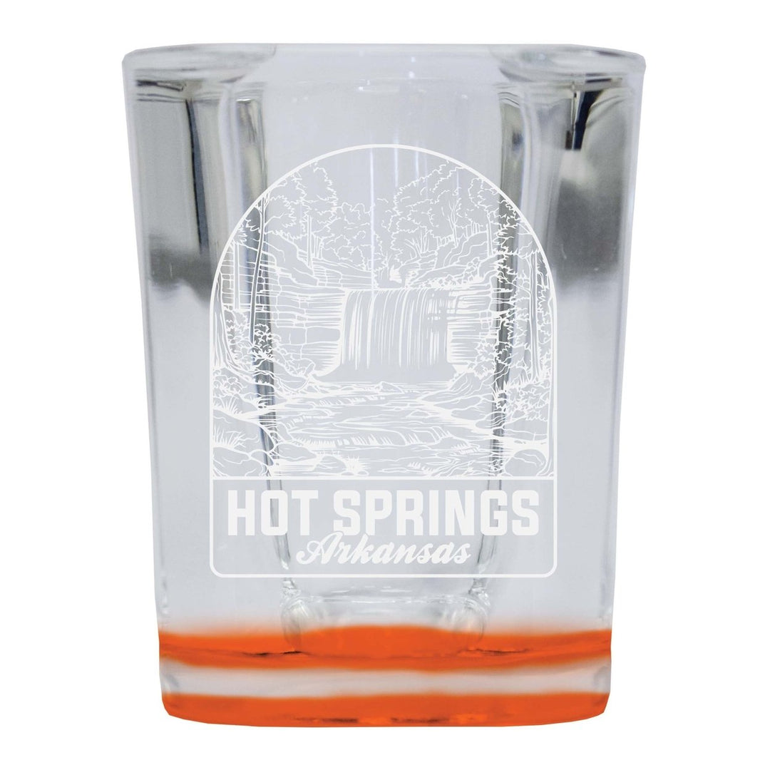 Hot Springs Arkansas Souvenir 2 Ounce Engraved Shot Glass Square Image 4