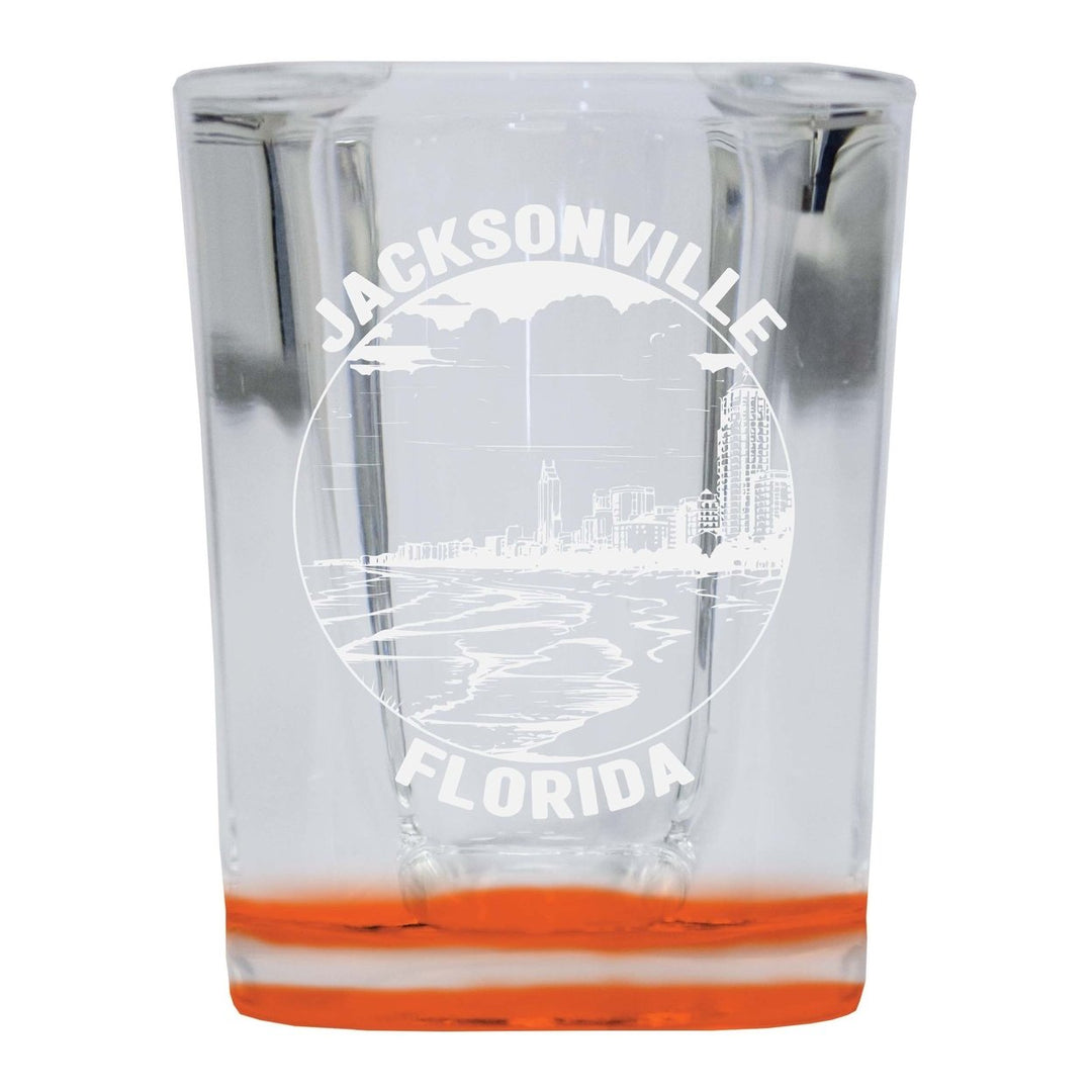 Jacksonville Florida Souvenir 2 Ounce Engraved Shot Glass Square Image 4