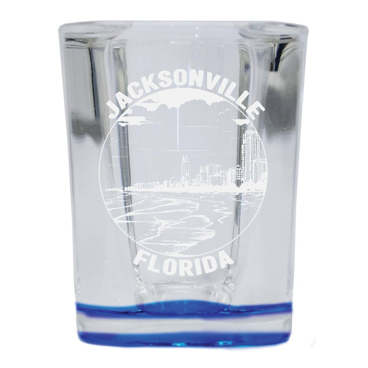 Jacksonville Florida Souvenir 2 Ounce Engraved Shot Glass Square Image 4