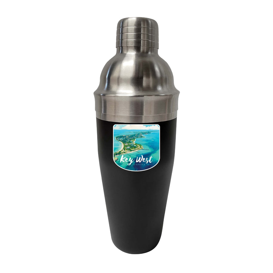 Key West Florida Design A Souvenir 24 oz Stainless Steel Cocktail Shaker Black Image 1