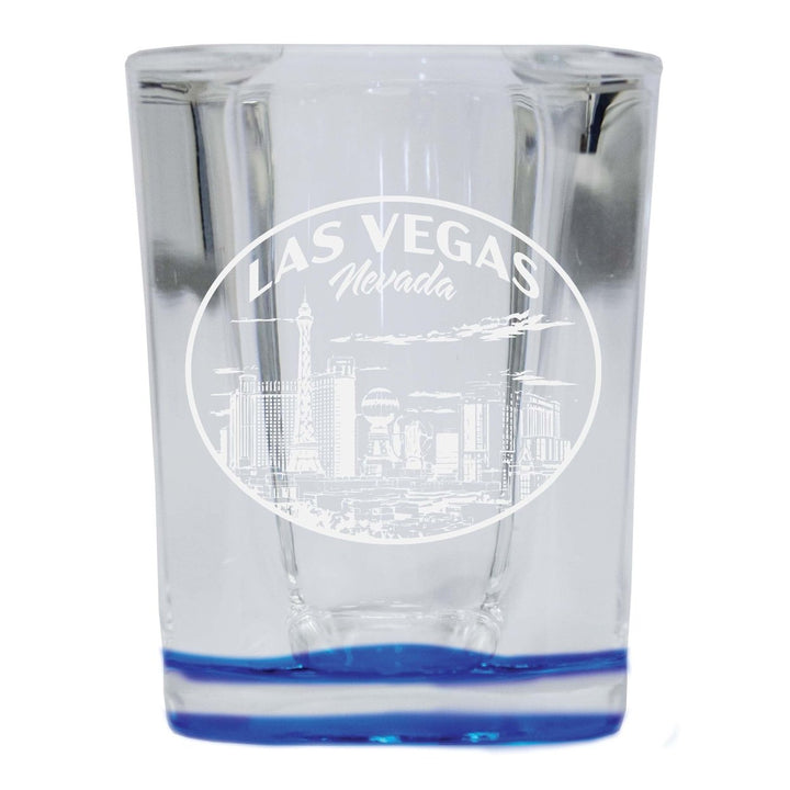 Las Vegas Nevada Souvenir 2 Ounce Engraved Shot Glass Square Image 2