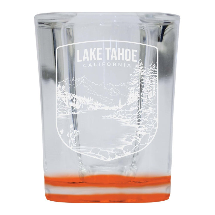 Lake Tahoe California Souvenir 2 Ounce Engraved Shot Glass Square Image 1