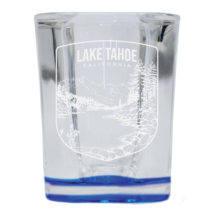 Lake Tahoe California Souvenir 2 Ounce Engraved Shot Glass Square Image 3