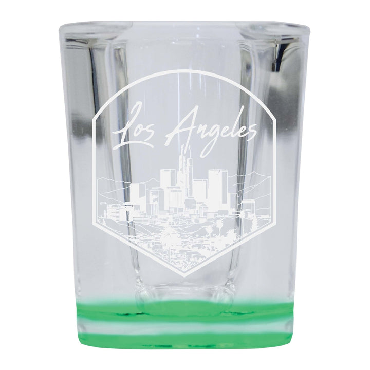 Los Angeles California Engraving 1 Souvenir 2 Ounce Engraved Shot Glass Square Image 1