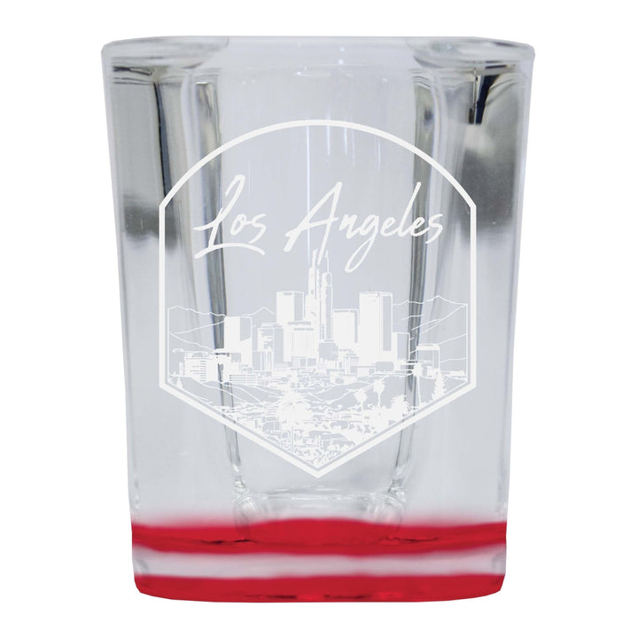 Los Angeles California Engraving 1 Souvenir 2 Ounce Engraved Shot Glass Square Image 2