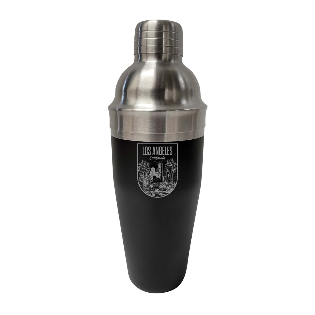 Los Angeles California Engraving 2 Souvenir 24 oz Engraved Stainless Steel Cocktail Shaker Image 1