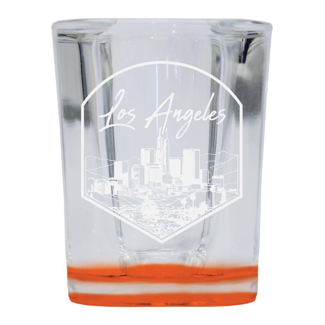 Los Angeles California Engraving 1 Souvenir 2 Ounce Engraved Shot Glass Square Image 3