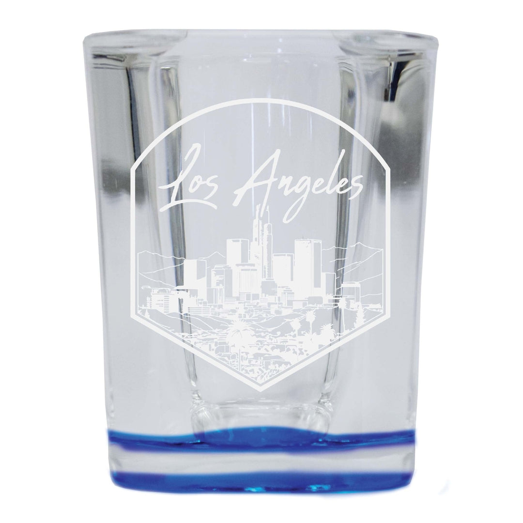 Los Angeles California Engraving 1 Souvenir 2 Ounce Engraved Shot Glass Square Image 4