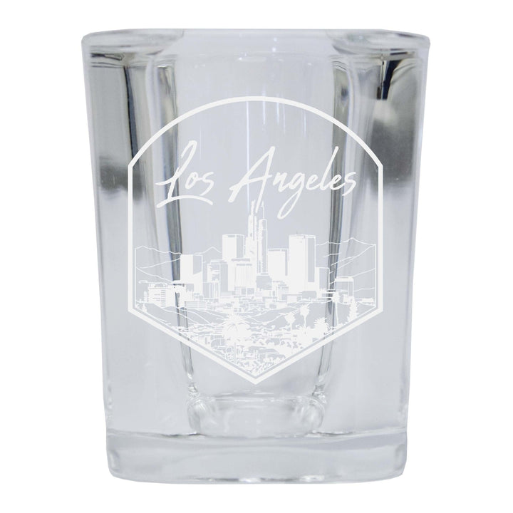 Los Angeles California Engraving 1 Souvenir 2 Ounce Engraved Shot Glass Square Image 4