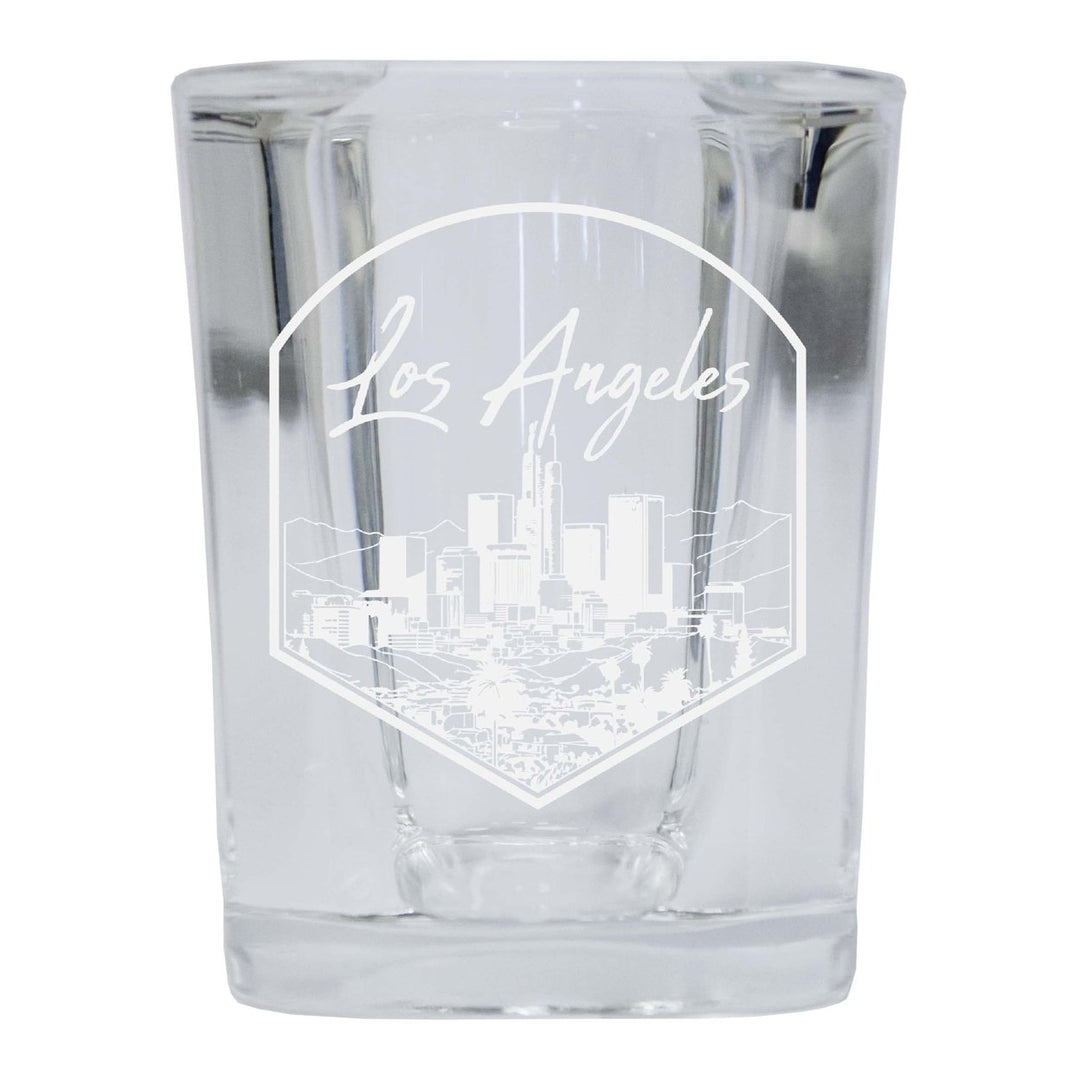 Los Angeles California Engraving 1 Souvenir 2 Ounce Engraved Shot Glass Square Image 1