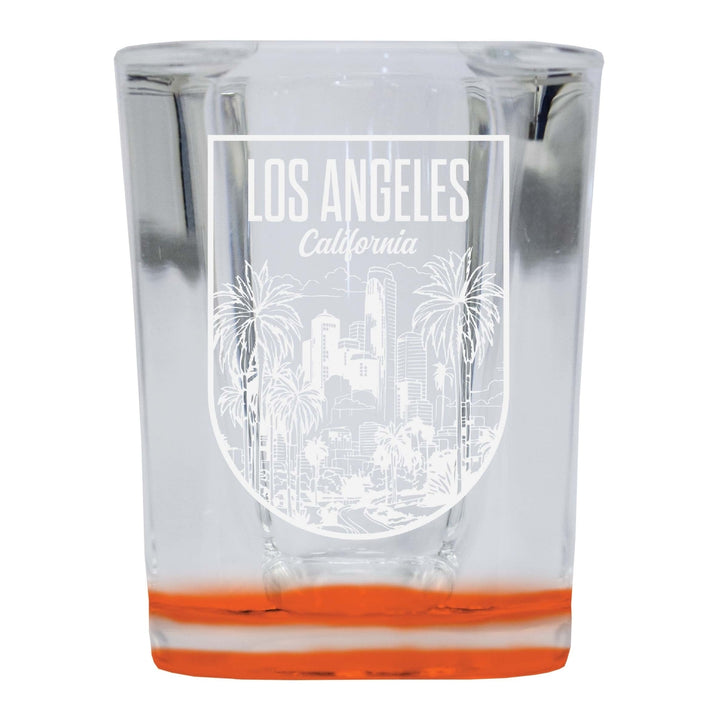 Los Angeles California Engraving 2 Souvenir 2 Ounce Engraved Shot Glass Square Image 1