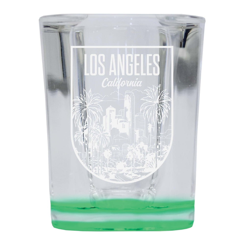 Los Angeles California Engraving 2 Souvenir 2 Ounce Engraved Shot Glass Square Image 2