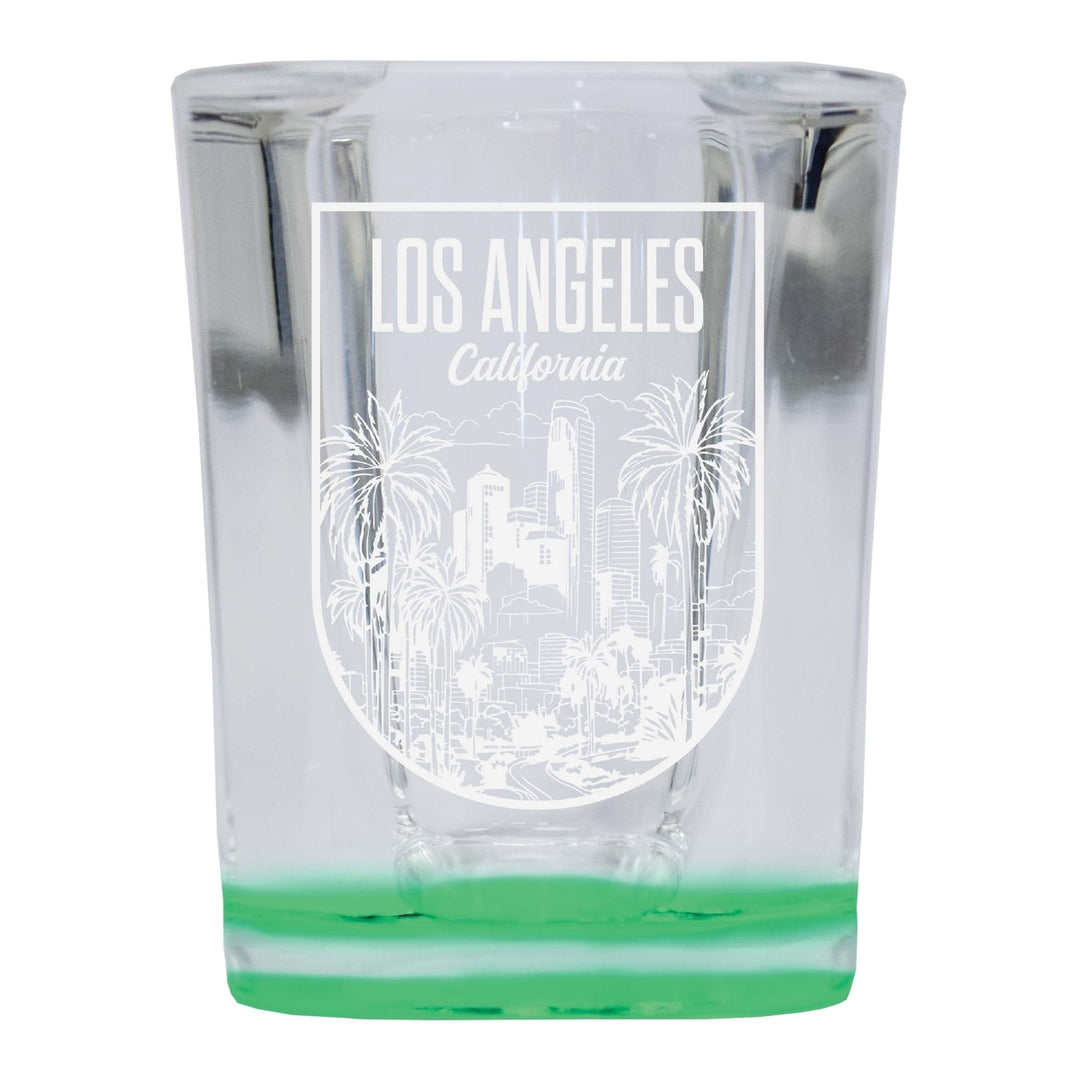 Los Angeles California Engraving 2 Souvenir 2 Ounce Engraved Shot Glass Square Image 2