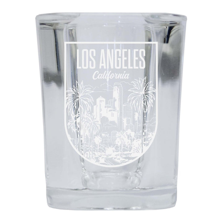 Los Angeles California Engraving 2 Souvenir 2 Ounce Engraved Shot Glass Square Image 4