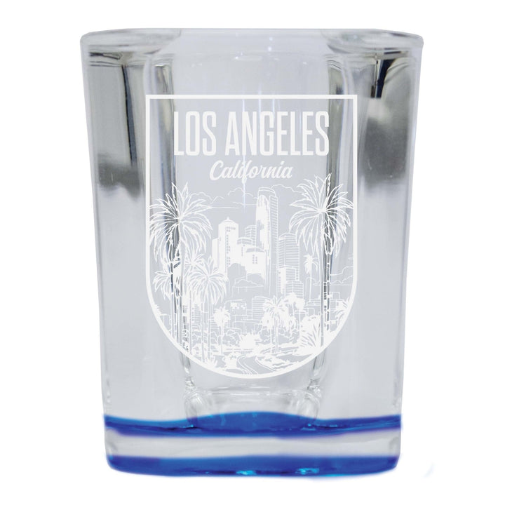 Los Angeles California Engraving 2 Souvenir 2 Ounce Engraved Shot Glass Square Image 4