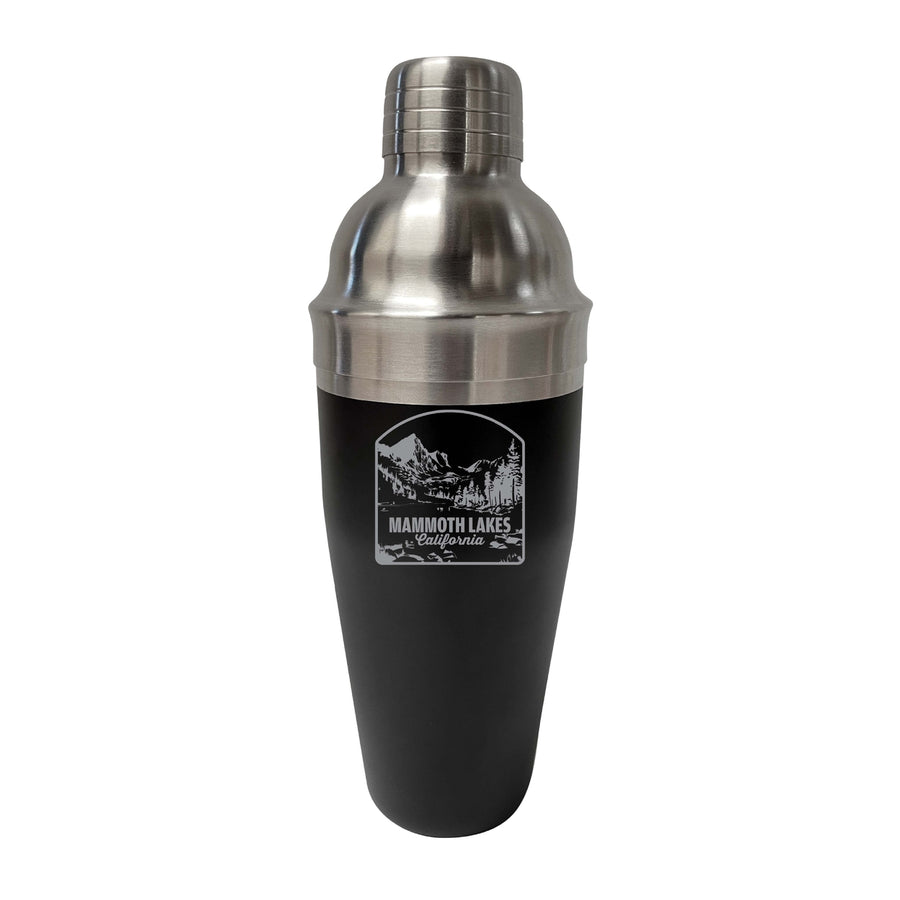 Mammoth Lakes California Souvenir 24 oz Engraved Stainless Steel Cocktail Shaker Image 1