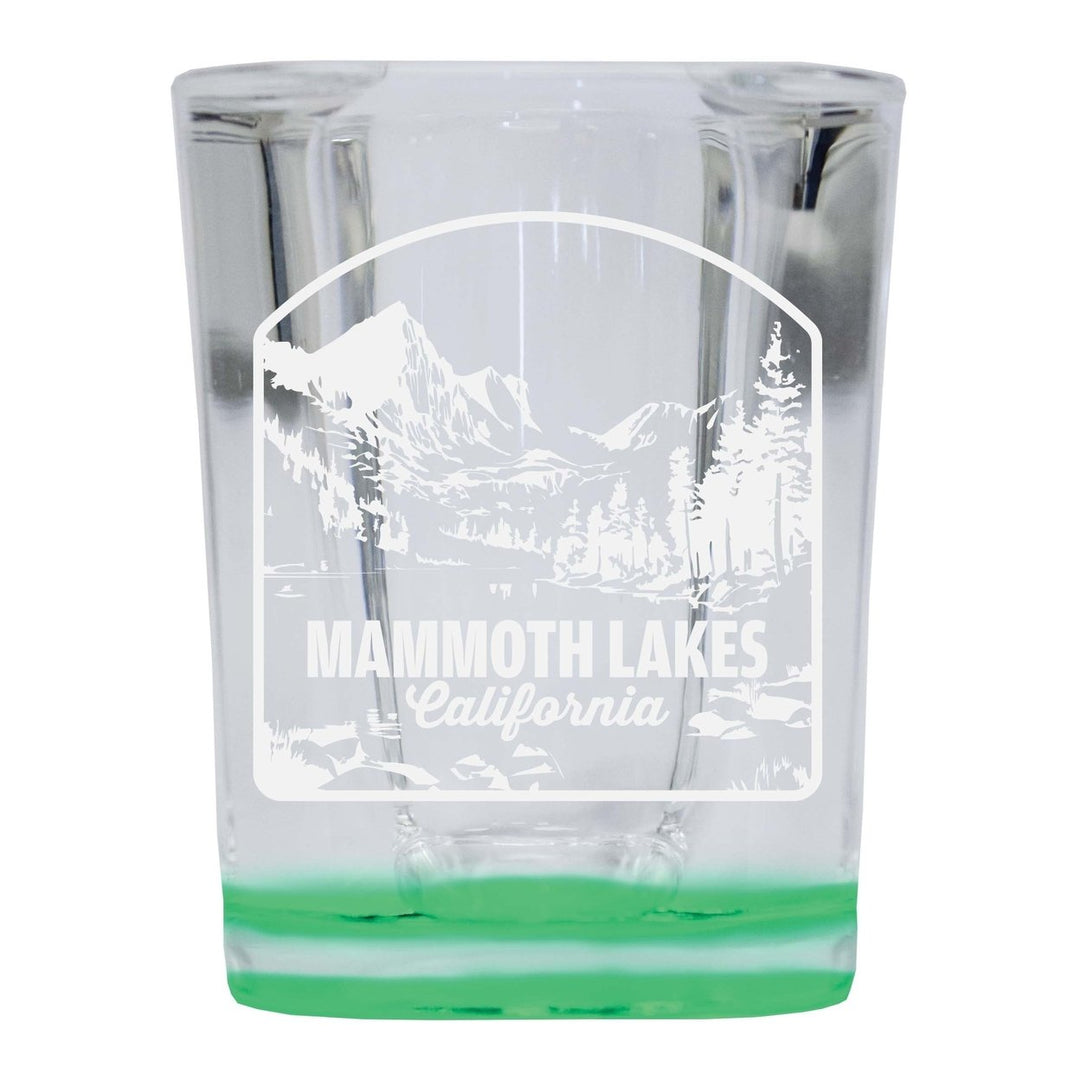 Mammoth Lakes California Souvenir 2 Ounce Engraved Shot Glass Square Image 1