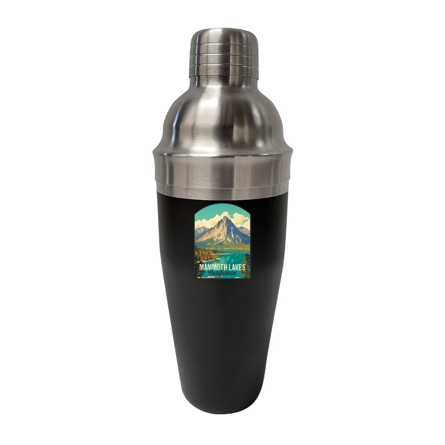 Mammoth Lakes California Design A Souvenir 24 oz Stainless Steel Cocktail Shaker Black Image 1