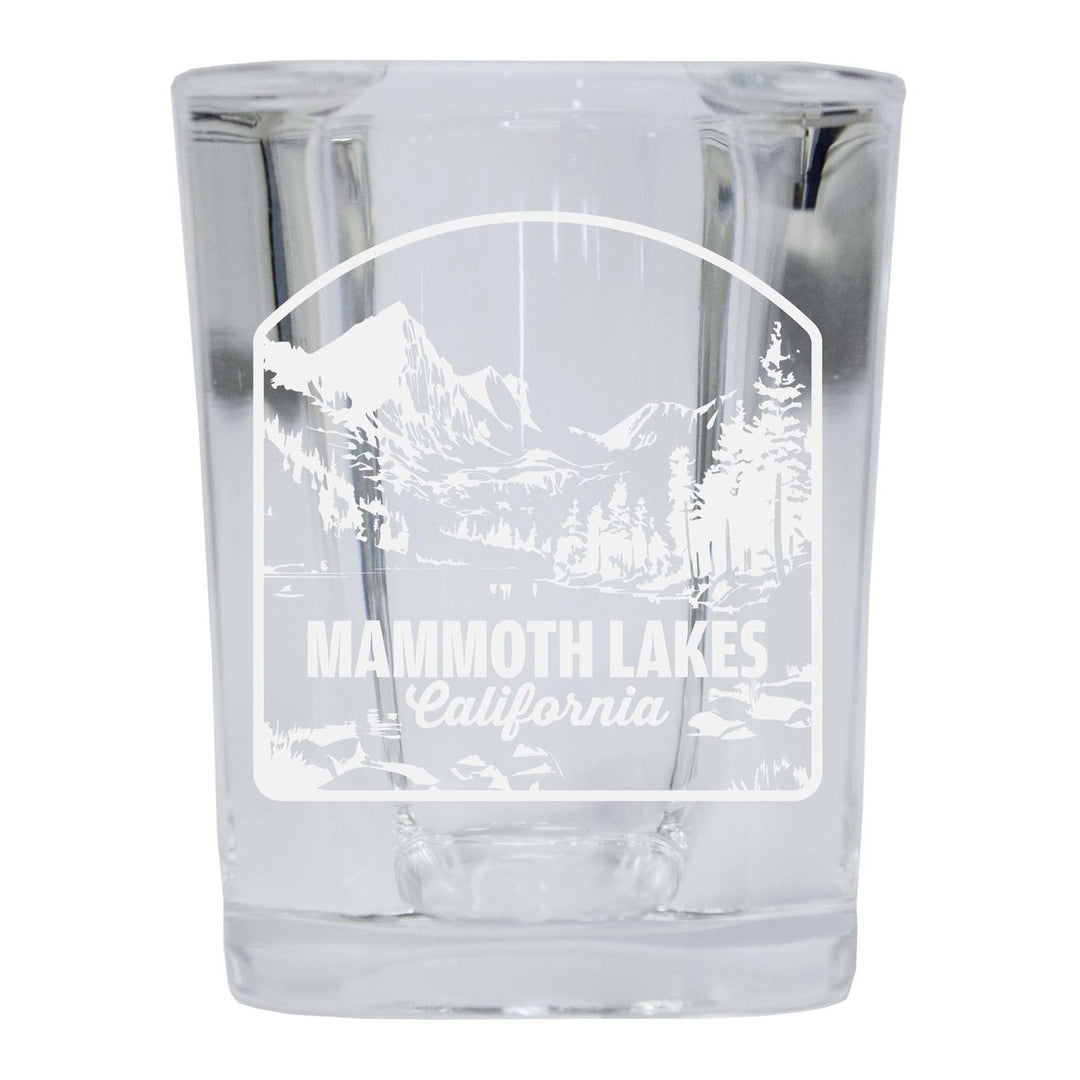 Mammoth Lakes California Souvenir 2 Ounce Engraved Shot Glass Square Image 1