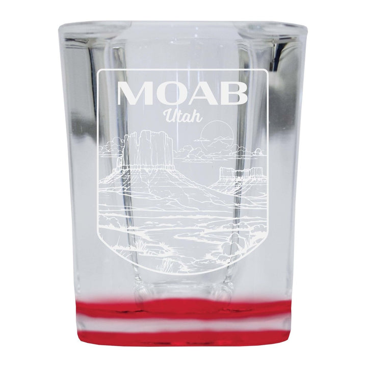 Moab Utah Souvenir 2 Ounce Engraved Shot Glass Square Image 1