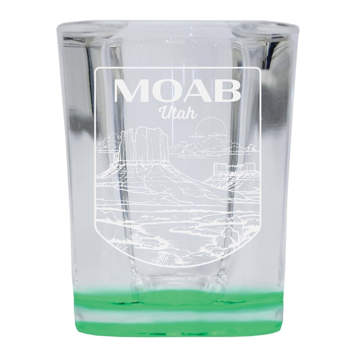 Moab Utah Souvenir 2 Ounce Engraved Shot Glass Square Image 4