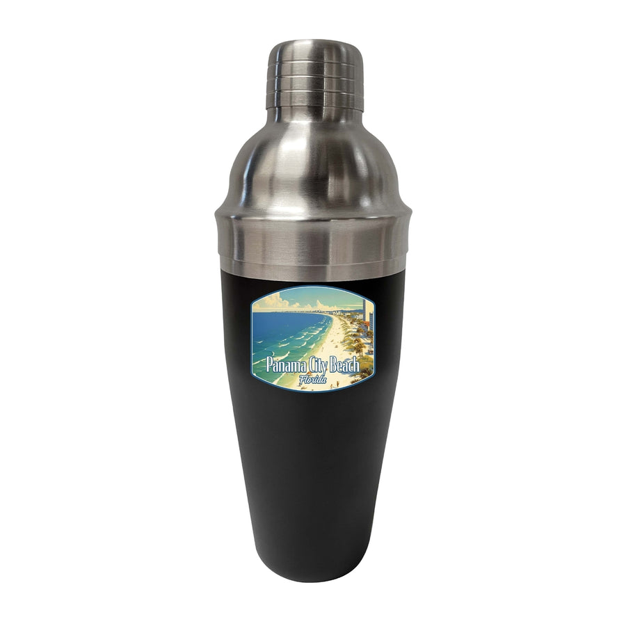 Panama City Beach Florida Design A Souvenir 24 oz Stainless Steel Cocktail Shaker Black Image 1